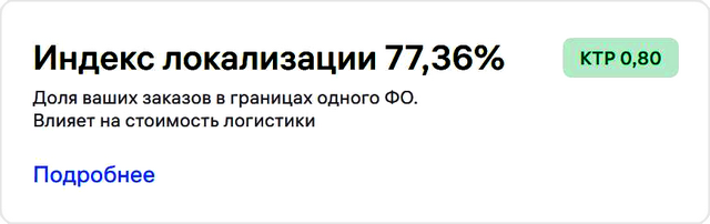 Где посмотреть индекс локализации Вайлдберриз